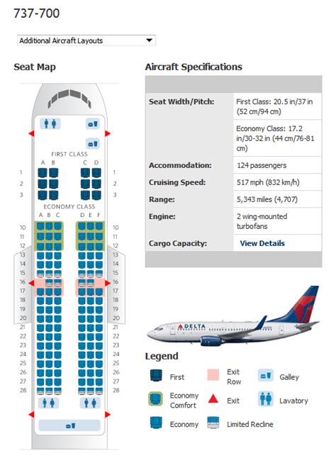 delta flight seat layout